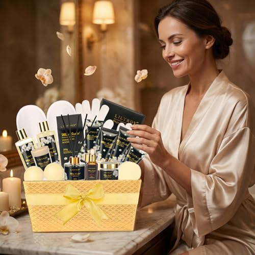 Image of Spa Skin Care Gifts Set - 18Pcs Luxurious Spa Gift Baskets for Women & Men