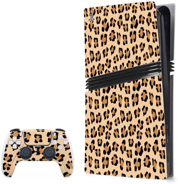 Skinit Decal Gaming Skin Compatible with PS5 Pro Bundle - Lavish Leopard Design