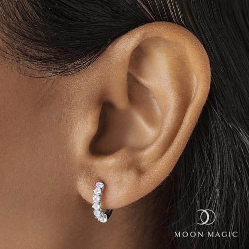Moon Magic | Authentic Moonstone Earrings for Women | Black Obsidian, Onyx Earrings and studs| 18K Rose & Yellow Gold | Sterling Silver Moonstone Jewelry for women2