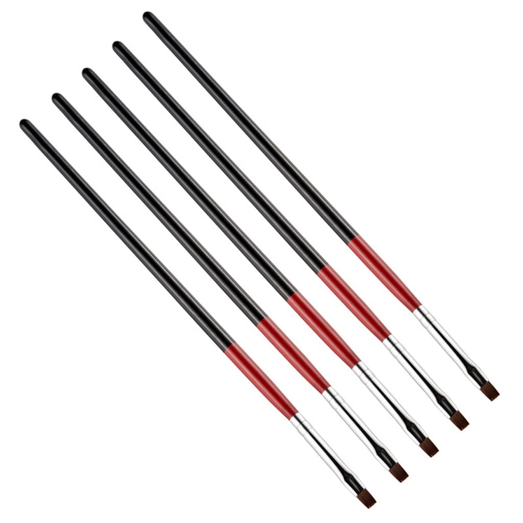 LEIGE Nail Art Brush Painting Drawing Carving Flat Pen Gel Manicure Salon DIY Design Tool 10Pcs