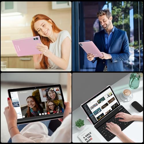 Miniatura 8 de Tablet Android 15 Tablets 10 Pulgadas Con Gemini Ai, 64gb 2tb Tf, 5g Wi-Fi, Octa-Core 2.0ghz, Widevine L1, 8 5mp, Gms, 6000mah, Facial Id,Gps,Bt5.0, 2 En 1 Tablet Con Teclado,Ratón Y Funda - Oro Rosa