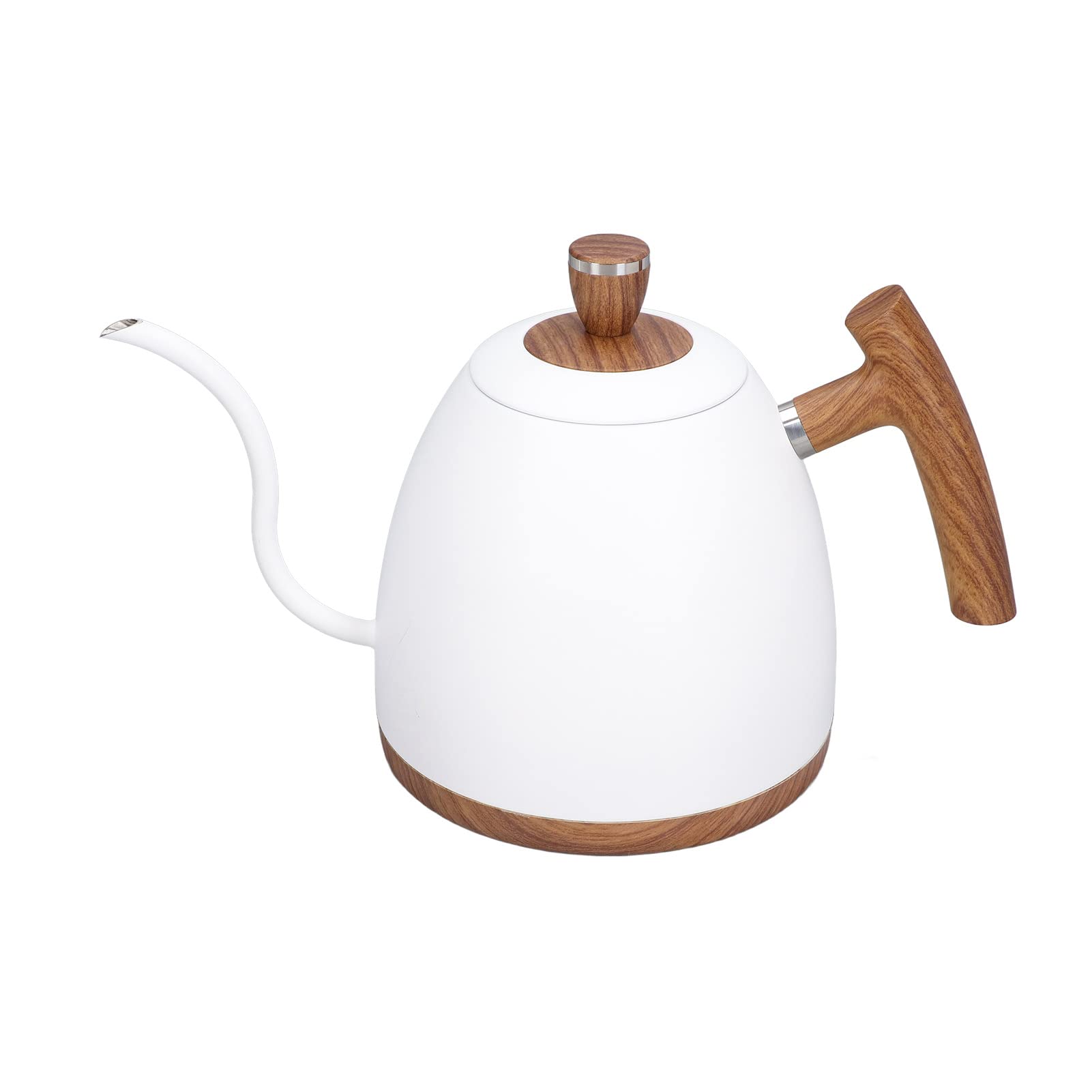 Hervidor Eléctrico con Cuello de Cisne de 800 Ml, 27 Oz, Acero Inoxidable 304, Diseño a Prueba de Fugas, de Madera, Calentamiento Rápido, Vertido Preciso, Apague los Tonos Rápidos