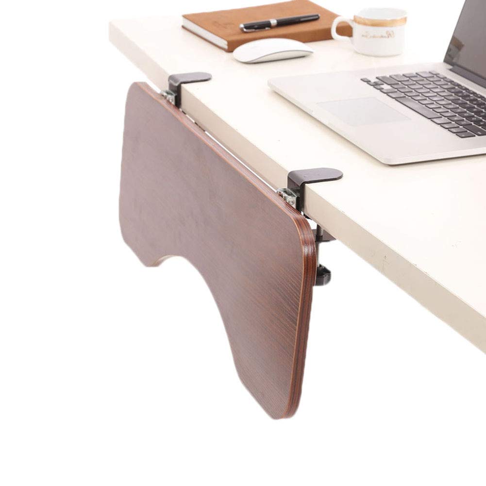 Ergonomic Keyboard Wrist Rest Desk Extender Tilt and Fold Down Design Computer Adjustable Arm Rest Support Bracket Table Mount Armrest Shelf,Brown,One Size