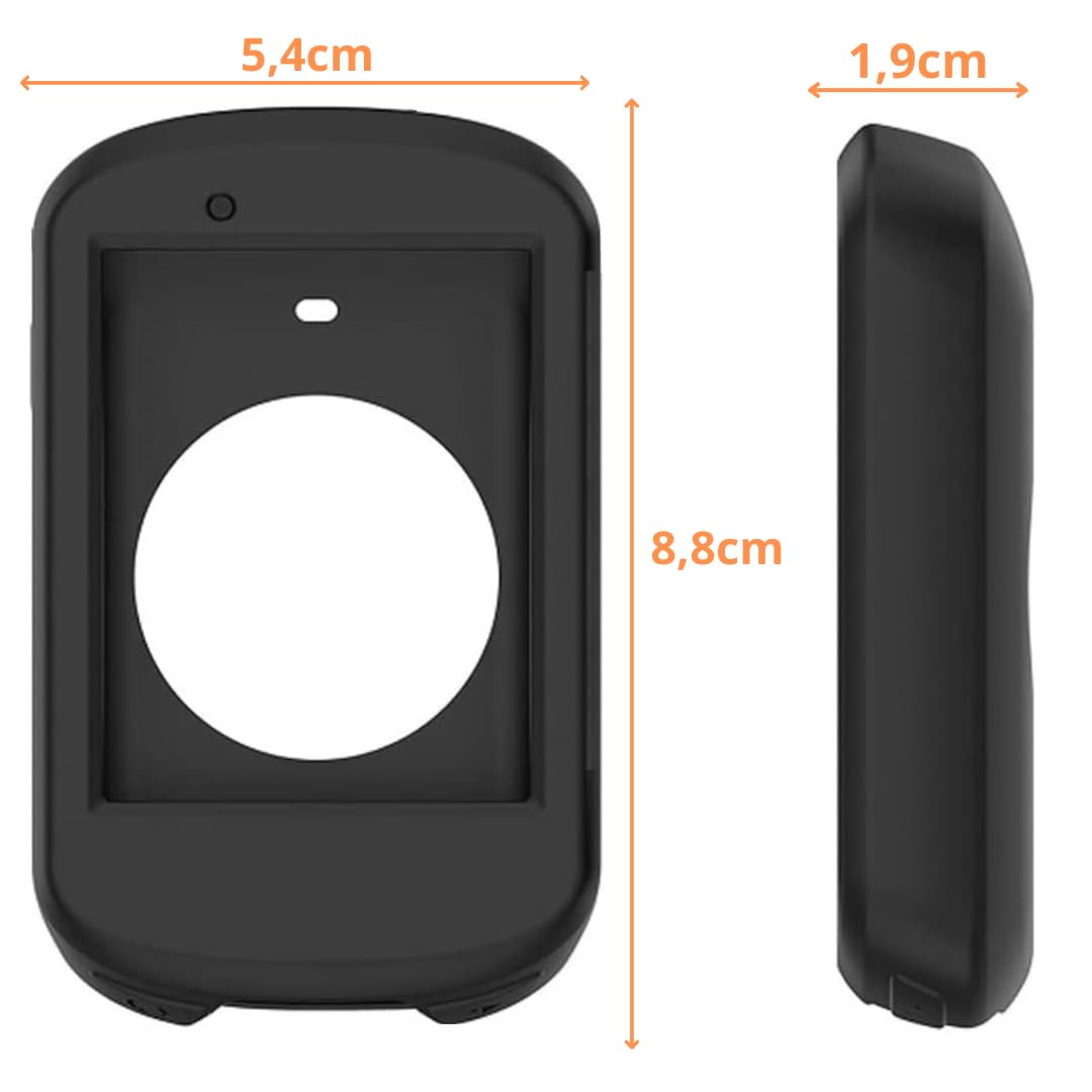 Housse Silicone Phonillico Pour Garmin Edge 830 - Protection Souple Anti-Dérapante - Noir