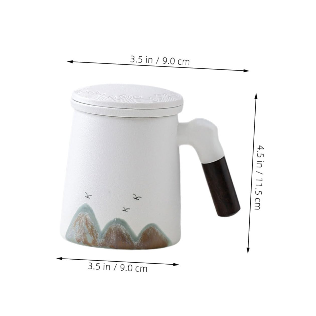 Gadpiparty Taza de Cerámica con Infusor y Tapa Taza Pequeña para Té con Filtro Integrado Color Diseño Compacto y Ligera para Uso Doméstico y Oficina