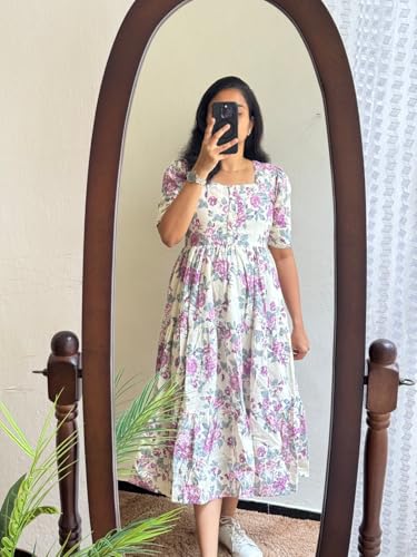 Image of Women's Rayon Printed Anarkali Kurta for Women and Girls, Regular Wear