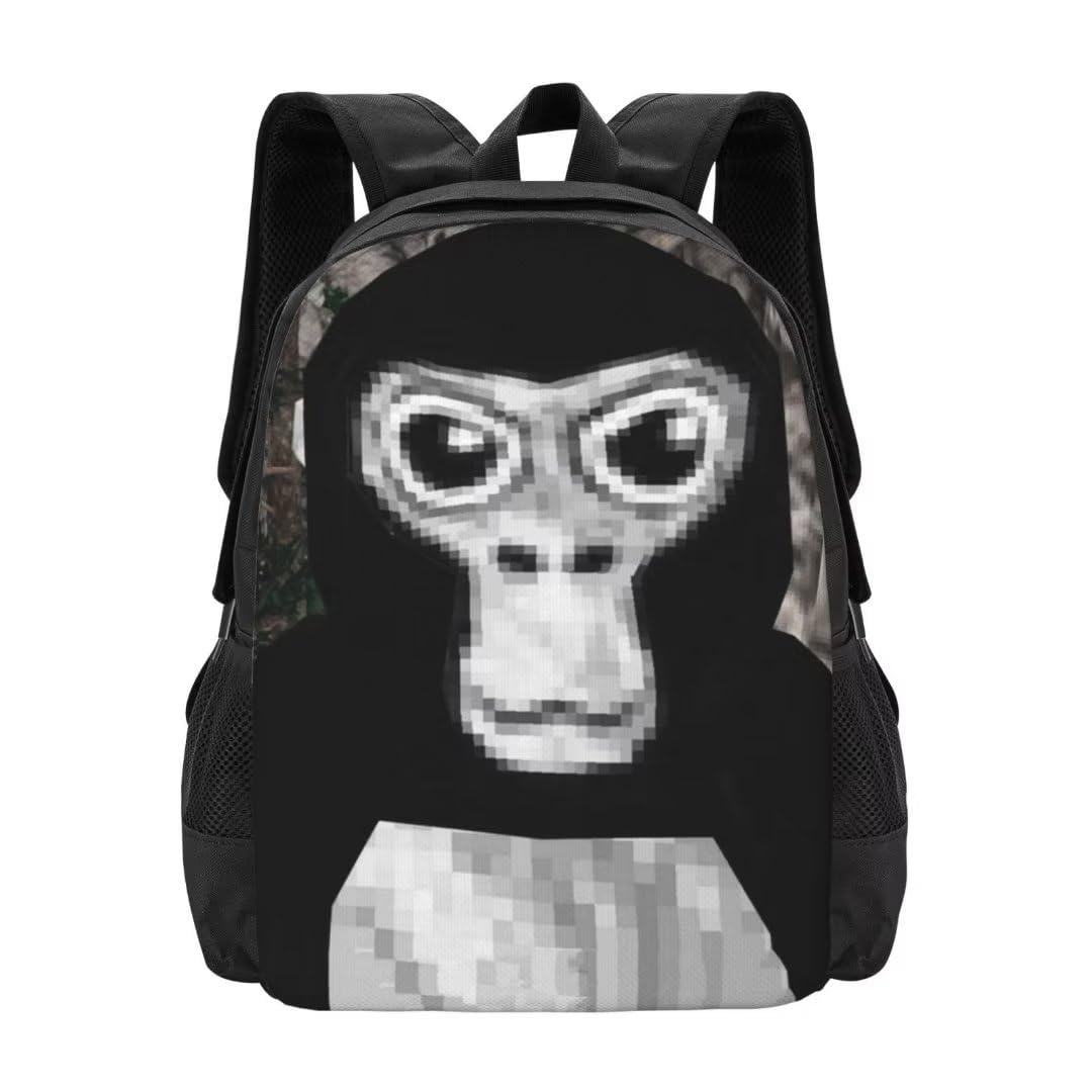 Melbrakin Unisex A 2 Gorilla Tag Backpack Cartoon Game Backpacks Lightweight Casual Travel Laptop Daypack Fan Gift