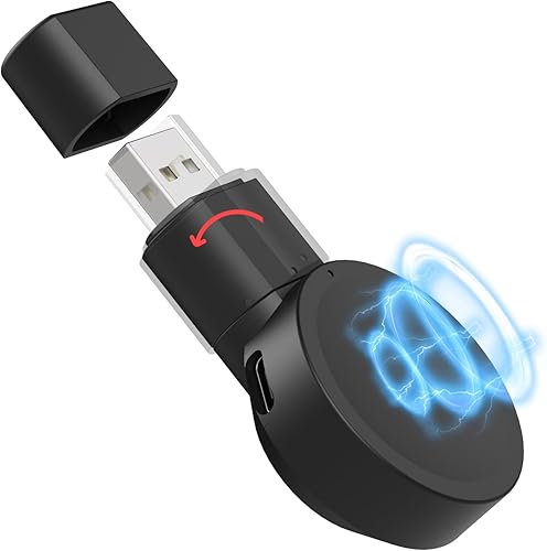 Cargador de reloj portátil para Galaxy Watch 7/6/6 Classic/5, base de carga de viaje USB giratoria compatible con Galaxy 4 Classic/3 y Active 2