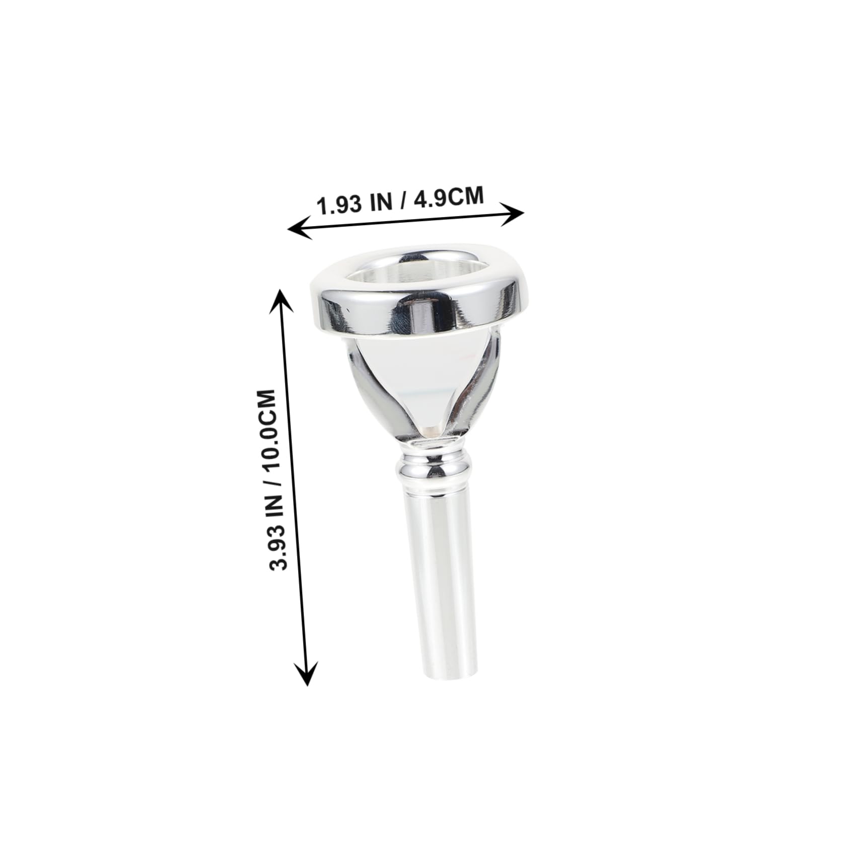 COSMEVIVI Mouthpiece Practice Device for Horn Players Essential Horn Accessory Silver Smooth Finish