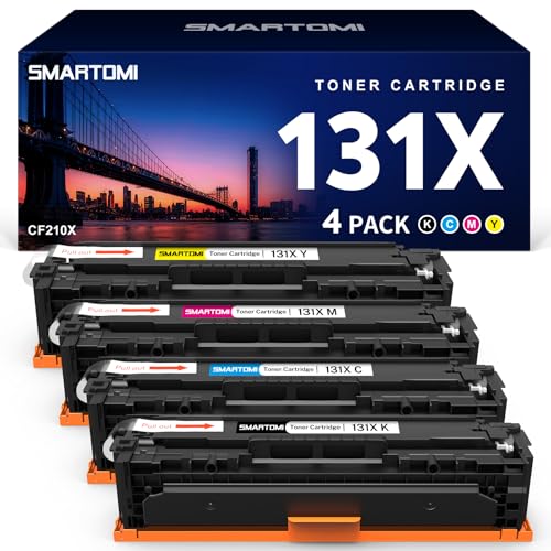 SMARTOMI CF210X 131X Remanufacturado de Cartucho de tóner Compatible para HP CF210A 131A per HP LaserJet Pro 200 Color M251n M251nw M276nw,128A CF320A CM1415FNW CP1525N,125A CB540A CP1515n CP1215