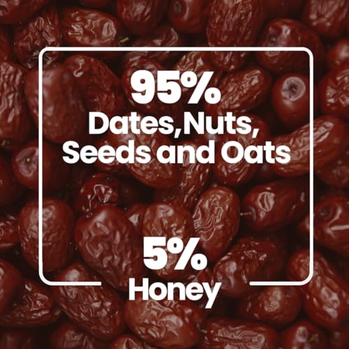 Image of Eatopia Date & Nuts Super Fruit Bites | Sugar Free Healthy Energy Bars | Date Bites | No Preservatives & Refined Sugar | Dry Fruits Protein Bars | Healthy Food | Oats, Honey, Nuts & Seeds | Pack of 1 (5 Minis)