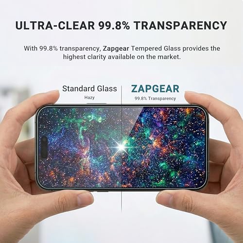 Image of Edge to Edge Tempered Glass for iPhone 17 Pro Max | 9H Hardness | Case Friendly | Bubble-Free | Anti-Scratch | HD Clear Screen Protector