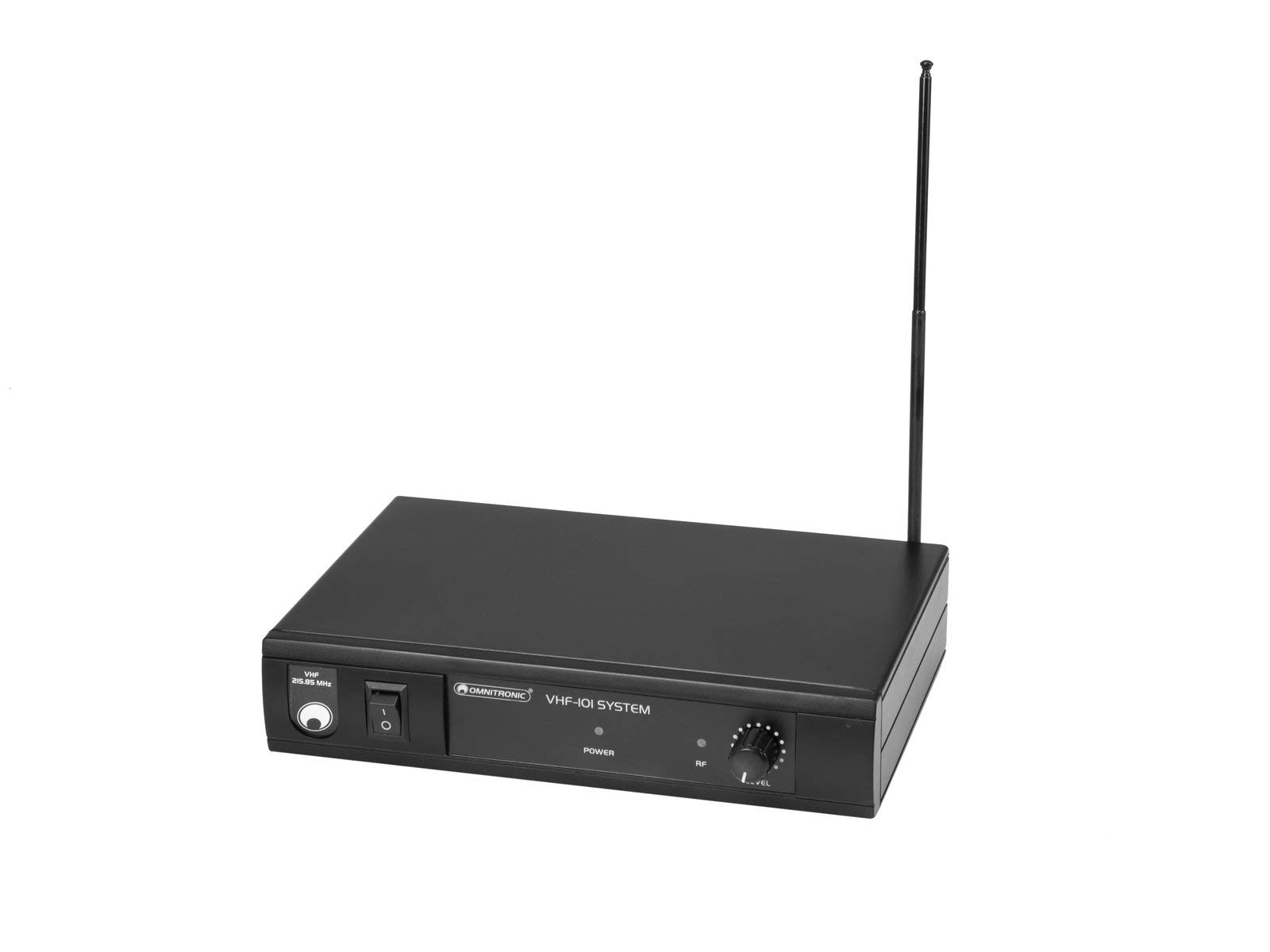 Omnitronic VHF-101 Funkmikrofon-System 214.35MHz | Empfangseinheit und Handmikrofon in PLL-Technik | Handmikrofon mit Stummschaltung und Farbmarkierung | Reichweite bei Sichtkontakt ca. 30 Meter