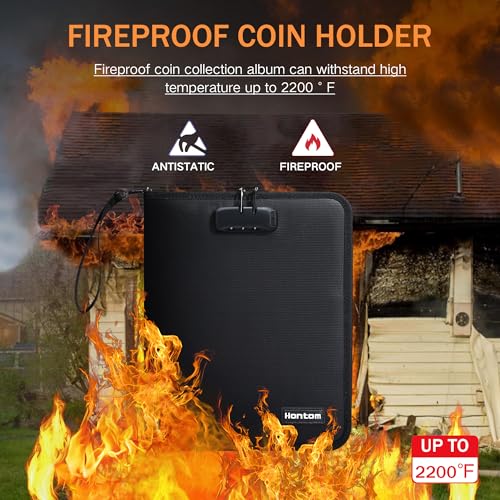 Álbum de monedas con seguridad ignífuga y 400 bolsillos 3