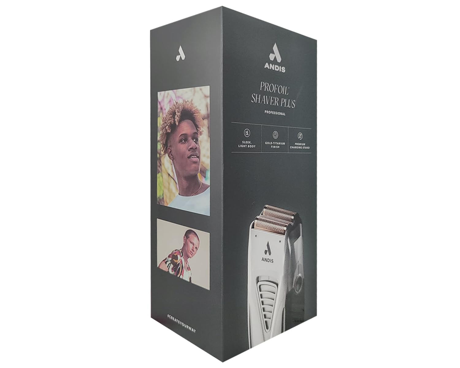 Andis TS-2 17255 Pro Foil Rasoir en feuille de titane et lithium, avec fil/sans fil, rasage lisse avec chargeur, Noir