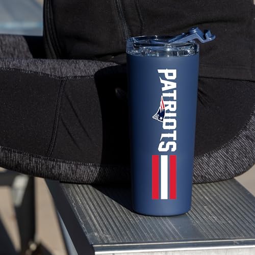 Image of Rico Industries NFL Football 24oz Stainless Steel Tumbler with Lid and Dual Functioning Lid