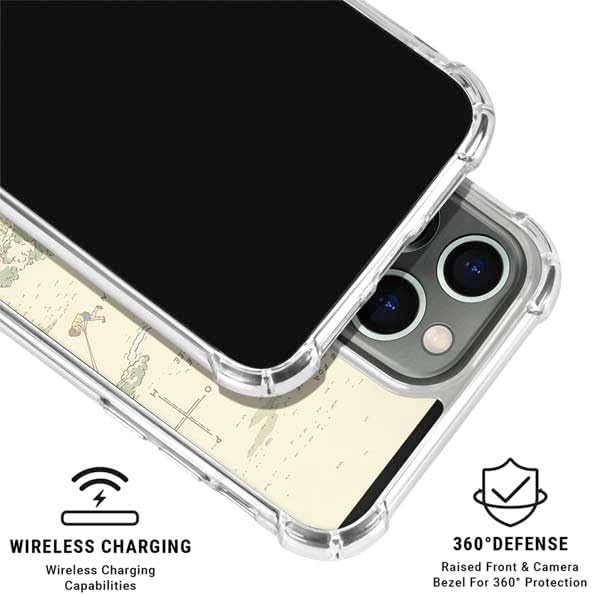 Skinit Clear Phone Case Compatible with iPhone 16 Pro Max - Officially Licensed Disney Winnie The Pooh Hundred Acre Wood Design