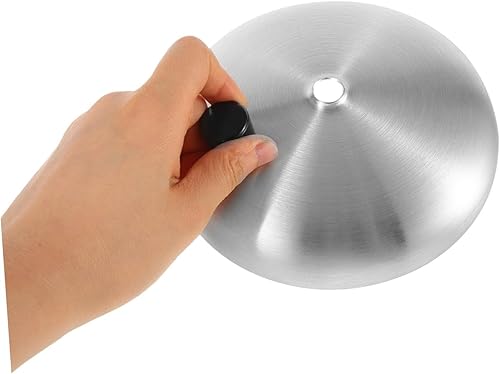 Miniatura 5 de Housoutil Tapa de olla de acero inoxidable para freír y cocinar, se adapta a sartenes y fácil de limpiar diseño de mango práctico