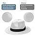 Sun Hat Straw Fedora Hats for Men Women Beach Hat Panama Hat Men Wide Brim Summer Hats UPF80+ White
