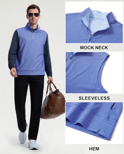 M MAELREG Mens Quarter Zip Performance Sleeveless Vest for Men - image 4