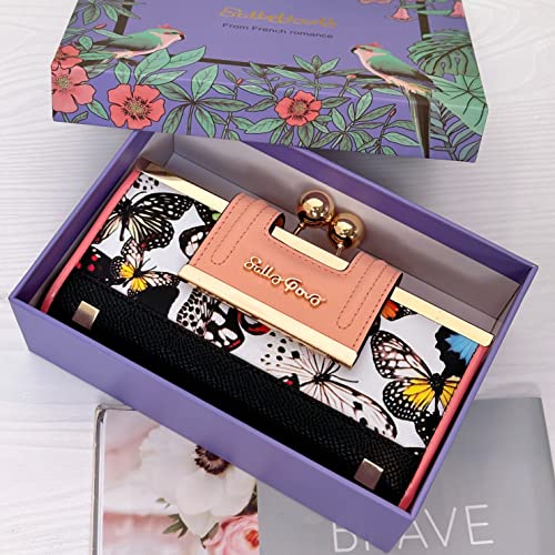 Women Wallet Leather Large Capacity Women's Handbag Large Capacity Long Wallet, with 10-card slots and clips2