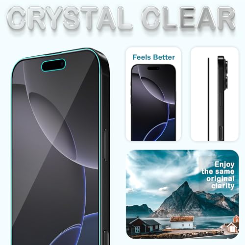 Image of FIRST MART Military-Grade Matte Anti-Glare Tempered Glass for iPhone 16 and iPhone 15 (6.1 Inch) With Installation Kit | Edge to Edge Coverage |Anti Glare, Bubble-Free [2 Pack]