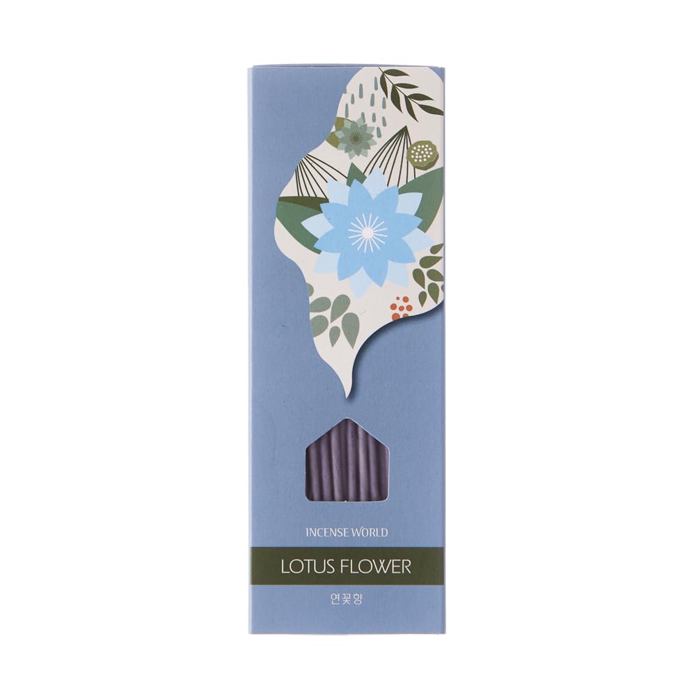 Varillas de incienso (flor de loto), 120 varillas, varillas de incienso coreano, más del 90 % de aromas naturales, calidad premium, morado