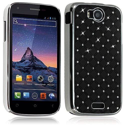Seluxion - Housse Coque Rigide pour Wiko Cink Peax 2 avec Motif Diamant Couleur Noir