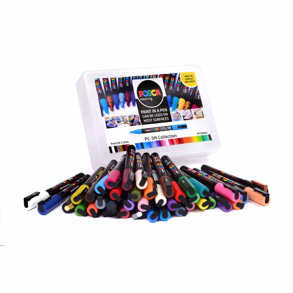 Posca PC-3M permanentne markery na bazie wody. Cienka końcówka do sztuki i rzemiosła. Zastosowanie na wielu powierzchniach na drewnie, metalu, papierze, płótnie, kartonie, tkaninie szklanej, ceramice,