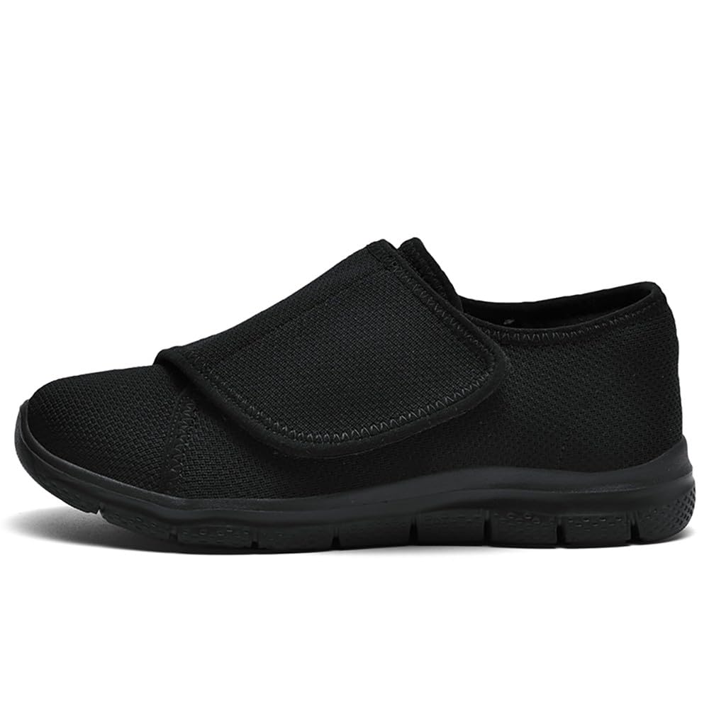 Sisttke Zapatos para diabéticos para mujer, anchos, sin cordones, para pies hinchados, edema, ajustables, alivio del dolor, transpirables, cómodos, zapatos de enfermera