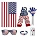 6PC World Cup 2026 American Flag Merchandise, Soccer Fan Decorations Kit, Suitable for Soccer Events, USA 250th Anniversary, 4th of July Decorations Outdoor