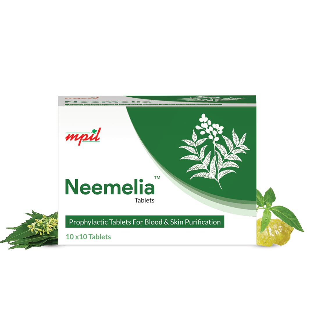 Mpil Neemelia skin care Tablets | Pure Herbs for Skin Wellness | Blood Purifier | 100% Pure & Natural | Helps to Promote Glowy & Shiny Skin | Remove Imuprities | 100 Tablets (Pack of 1) (B0866WYG2P) Amazon Price History, Amazon Price Tracker