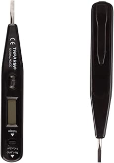 Taparia MDTN82 Plastic Digital Tester with LCD Display and Neon Bulb (Black)