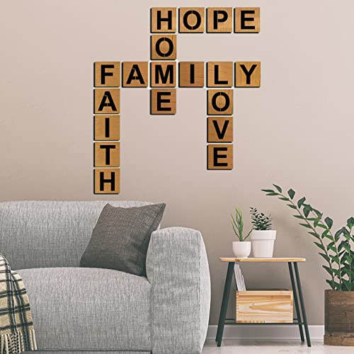 Image of 4 Inch Letter Stencils and Numbers, 36 Pcs Alphabet Art Craft Stencils, Reusable Plastic Art Craft Stencils for Wood, Wall, Fabric, Rock, Chalkboard, Signage, DIY School Art Projects (12 Inch)