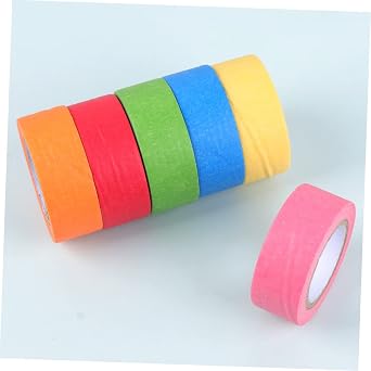 COHEALI 6pcs Masking Tape Wrapping Hy Aesthetic Washi Double Sided Adhesive Stickers for DIY Art Craft Decor