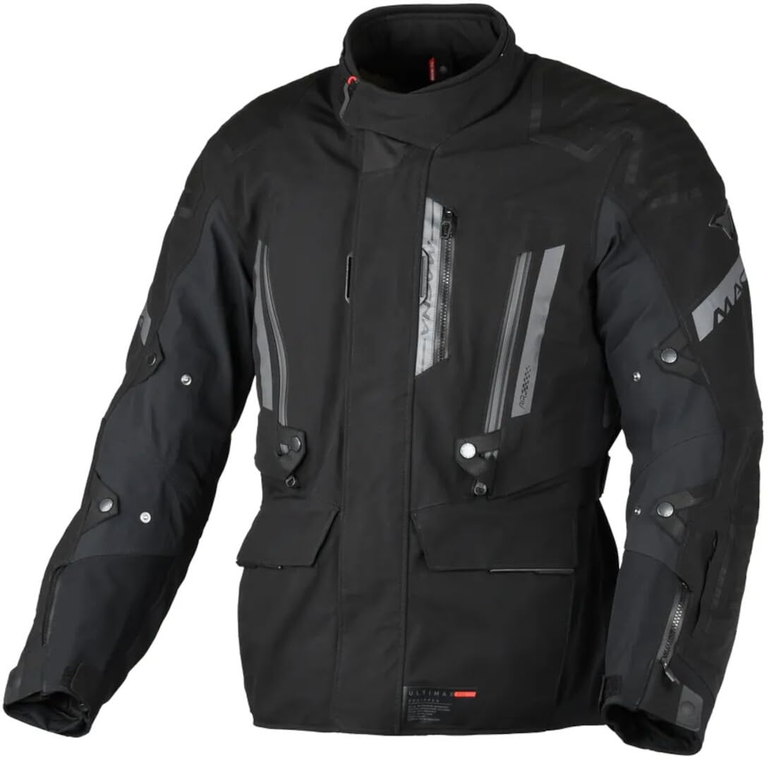Macna Ultimax 2.0 wodoodporna kurtka tekstylna motocyklowa, czarny, XL