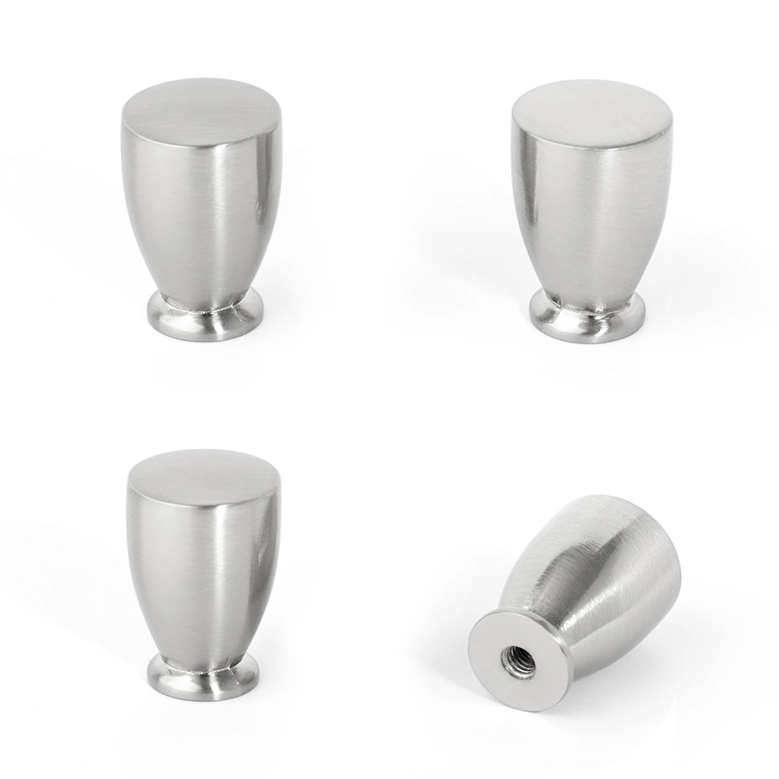 GIYXHU 4PCS Modern Silver Furniture Knobs Handles Wooden Door Handle Metal Pull for Kitchen Cabinet Cupboard Wardrobe Drawer Closet for Cupboard