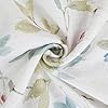 Chyhomenyc Roman Cafe Curtains 24 Inch Length, Linen Blend Textured Small Half Window Curtain, Leaf Floral Printed Light Filtering Short Curtains for Kitchen Bathroom, 28Wx24L inches, 2 Panels