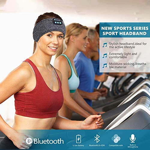 Cuffie per Dormire, Bluetooth 5.0 Sonno Cuffie Fascia Sportiva con Ultra Sottili HD Stereo Altoparlanti, Perfette per Sport,Laterali,Viaggi Aerei, Insonnia,Meditazione e Relax - Image 3