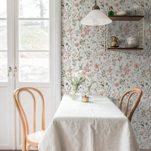 Orainege Pink Floral Peel and Stick Wallpaper Self Adhesive Wallpaper by Orainege - Used condition - Image 5