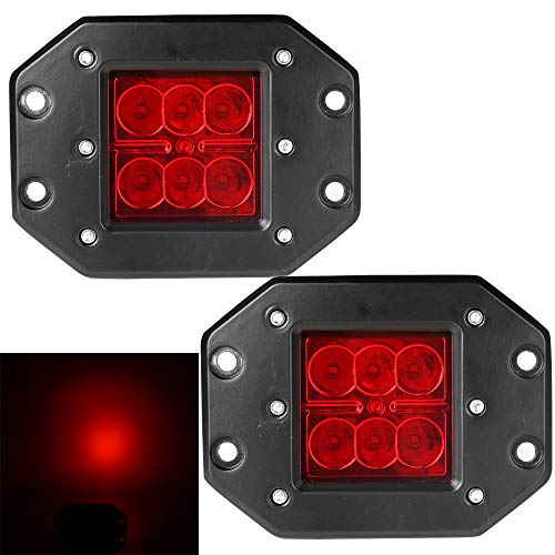 Athiry 2Pcs 18W 4.5 inch Led Work Light Flush Mount Pods Cube Reverse Backup Lamp 3X3 Auxiliary Driving Fog Lights Bumper Grille Offroad Lights For Jeep, SUV, 4 x 4, Sand rails, Cars, Truck(Red lamp) Athiry 2Pcs 18W 4.5 inch Led Work Light Flush Mount Pods Cube Reverse Backup Lamp 3X3 Auxiliary Driving Fog Lights Bumper Grille Offroad Lights For Jeep, SUV, 4 x 4, Sand rails, Cars, Truck(Red lamp)