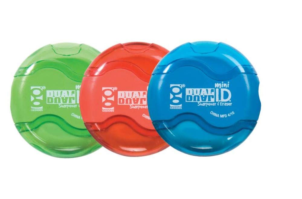 Raymond Geddes Mini Dual ID Pencil Sharpener and Eraser, 24 sztuki (68157)
