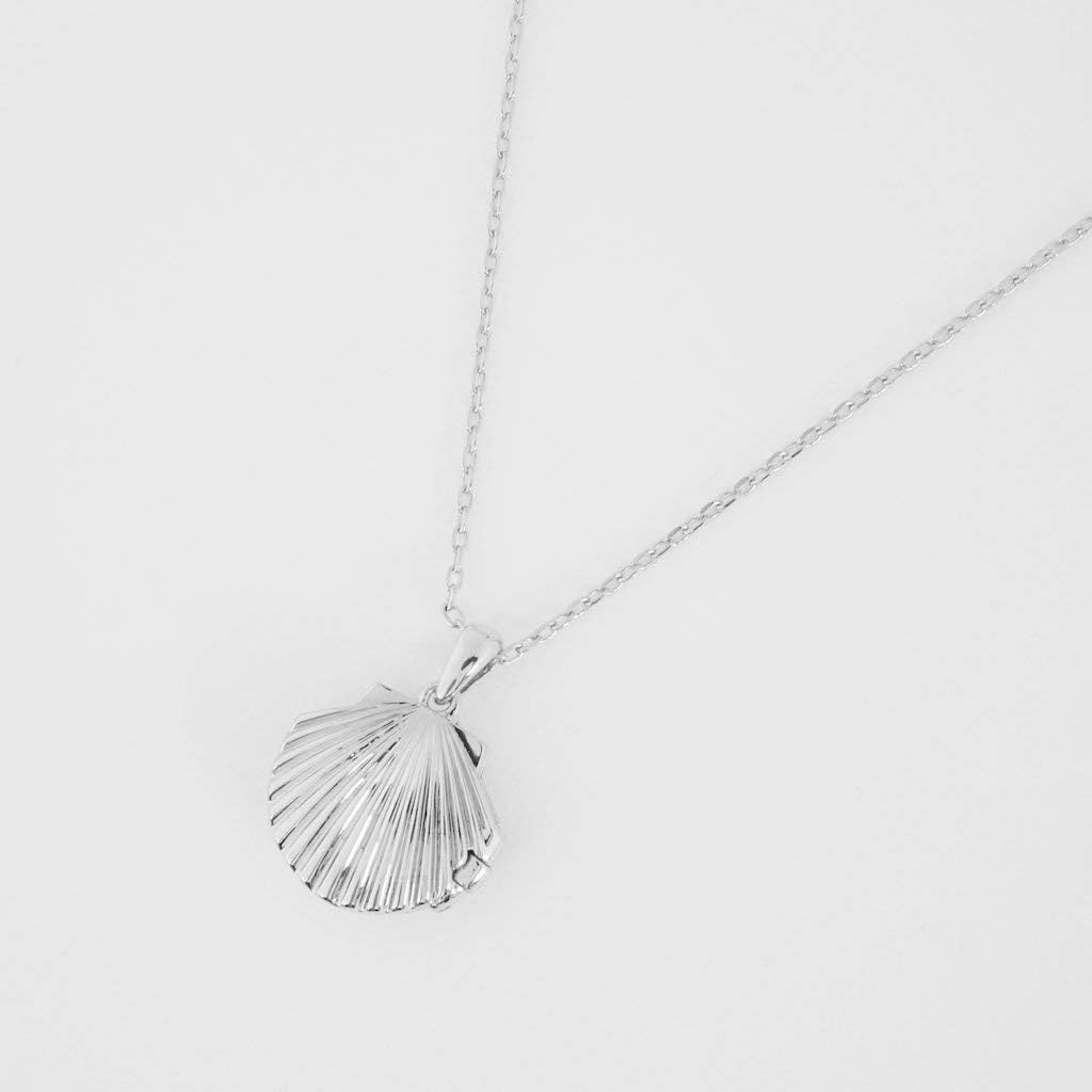 HONEYCAT Shell Locket Necklace in Gold, Rose Gold, or Silver | Minimalist, Delicate Jewelry
