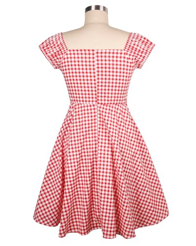 Image of YARN & INK Retro Swing Dresses for Women 1950s Vintage Rockabilly Clothes Pinup Clothing Cocktail Party Dress