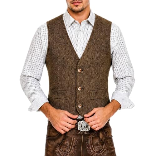 Gilet Oktoberfest moderne à motif chevrons vêtement habillé décontracté