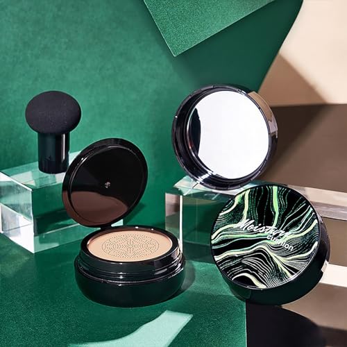 Air Cushion Foundation HOUSN CC Creme Flüssige Foundation Make Up Pilzkopfschwamm Concealer Pilzkopf Luftkissen BB Cream, Gleichmäßiger Hautton für Alle Hauttypen (Natürlich)