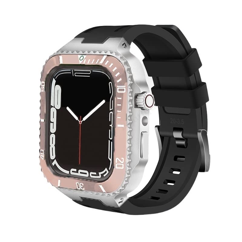 Kit de modification iWatch en métal luxe avec bracelet silicone premium