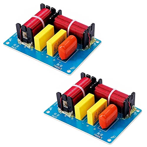 VOANZO 2 x 180W Altoparlante Crossover Connessione USB Crossover a 2 Vie Punto di Crossover ad Alta e Bassa Frequenza 2900Hz Adatto per Altoparlante da Scaffale Hi-Fi Altoparlante Centrale