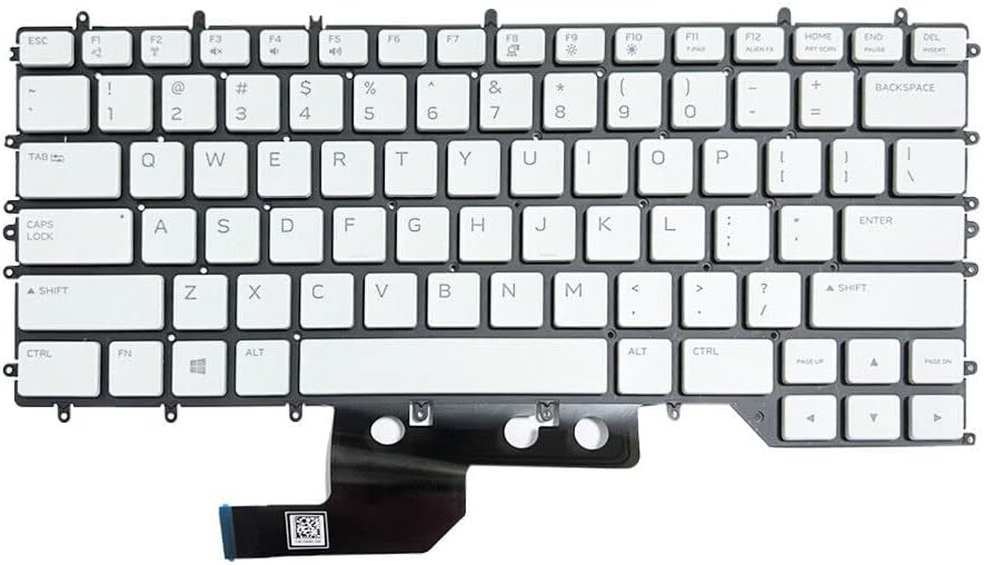 JINTAI Laptop Backlit US Keyboard Replacement for Dell M15 R2 R3 R4 RGB Backlight US White CN:0Y00RH RGB Single Key Color Mixing Keyboard