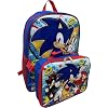 Ruz Sonic The Hedgehog 16 Inch Backpack With Detachable Matching Lunch Box (Sonic I)
